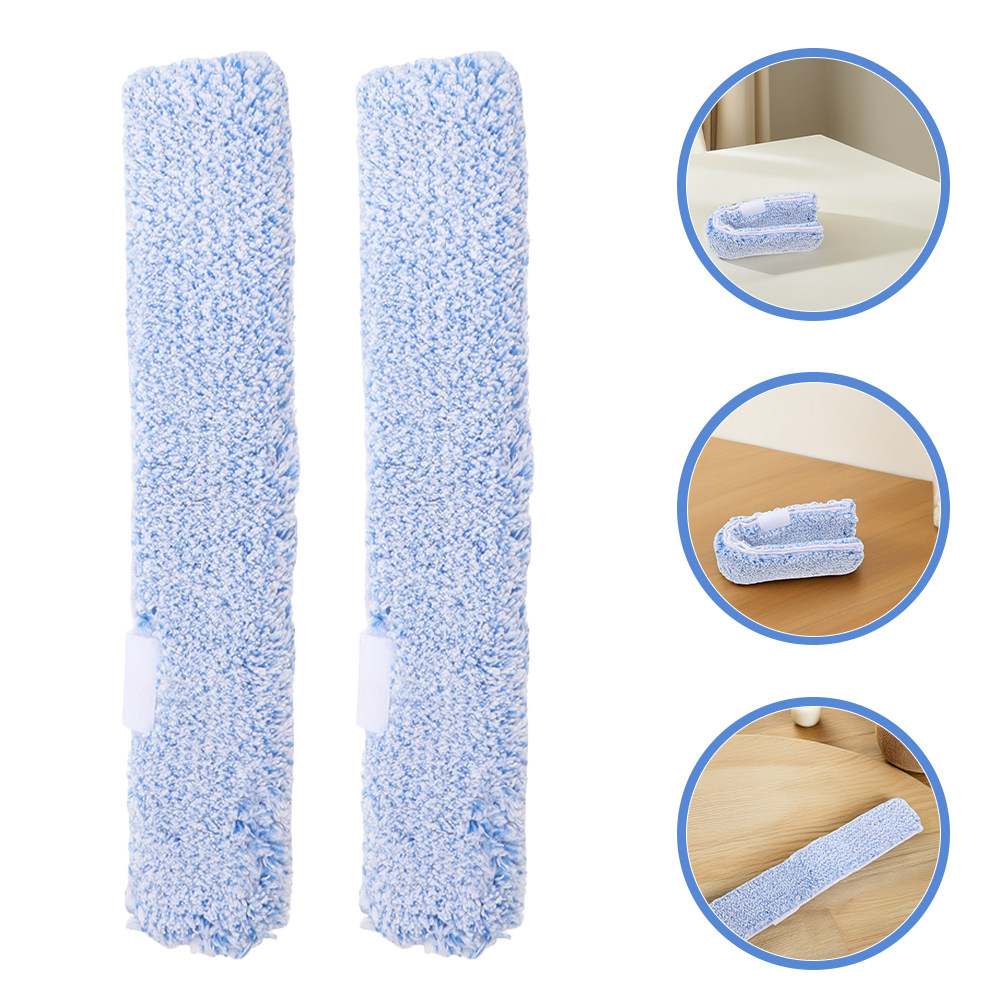 Glass Cleaner Streak - 2 Stück Fensterreiniger-Ersatzköpfe, Stoff-Mopp-Pads, wiederverwendbar, waschbare