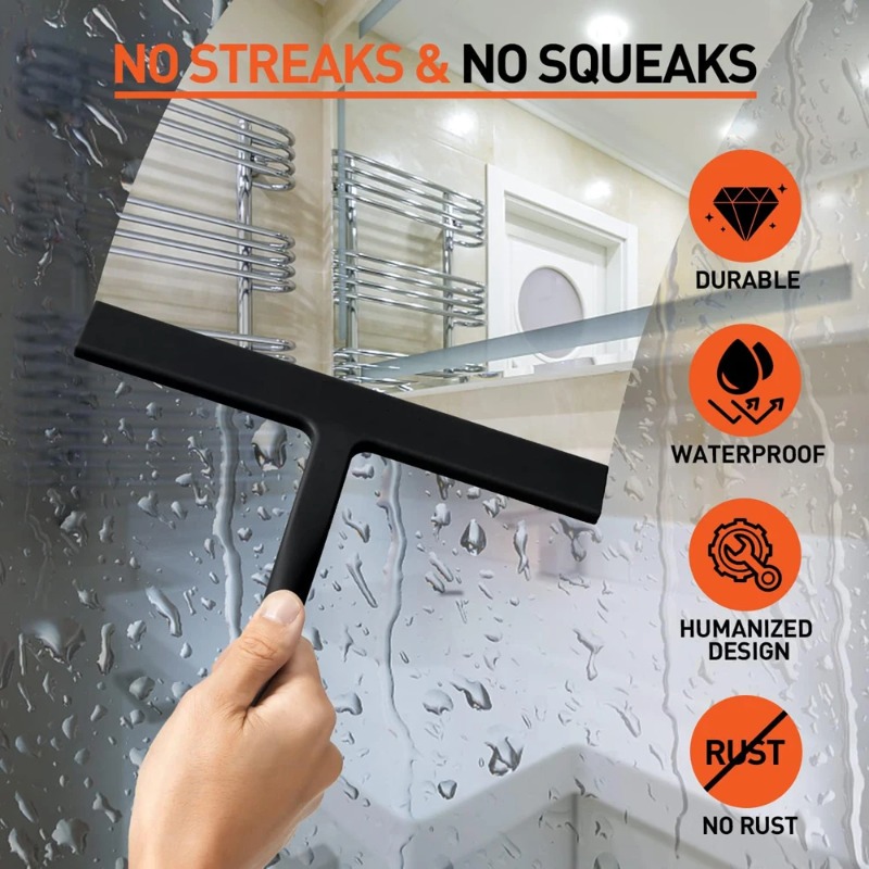 Mattschwarzes Silikon-Abzieher – Glass Cleaner Streak Bewertung und Preis